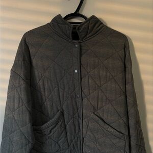 Z Supply Charcoal Quilted Puffer Jacket